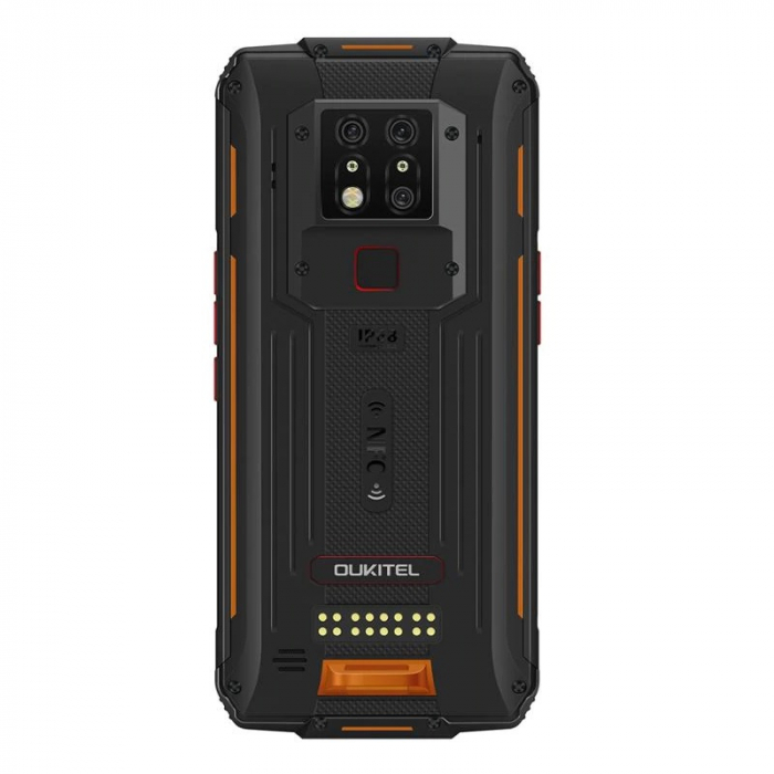 Pachet telefon mobil Oukitel WP7 cu modul UVC si lanterna, 4G, IPS 6.53", 8GB RAM, 128GB ROM, Helio P90, NFC, IP68, 8000mAh, Dual SIM,Orange [5]