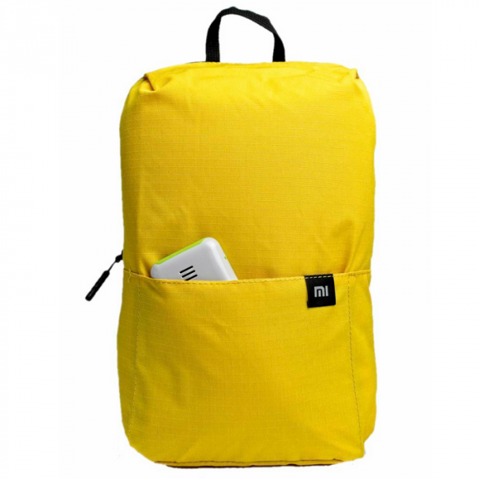 Rucsac Xiaomi Mini Backpack Galben, 7 litri, Rezistent la apa si la uzura, Catarama ajustabila Nx Lite, Buzunar frontal [2]