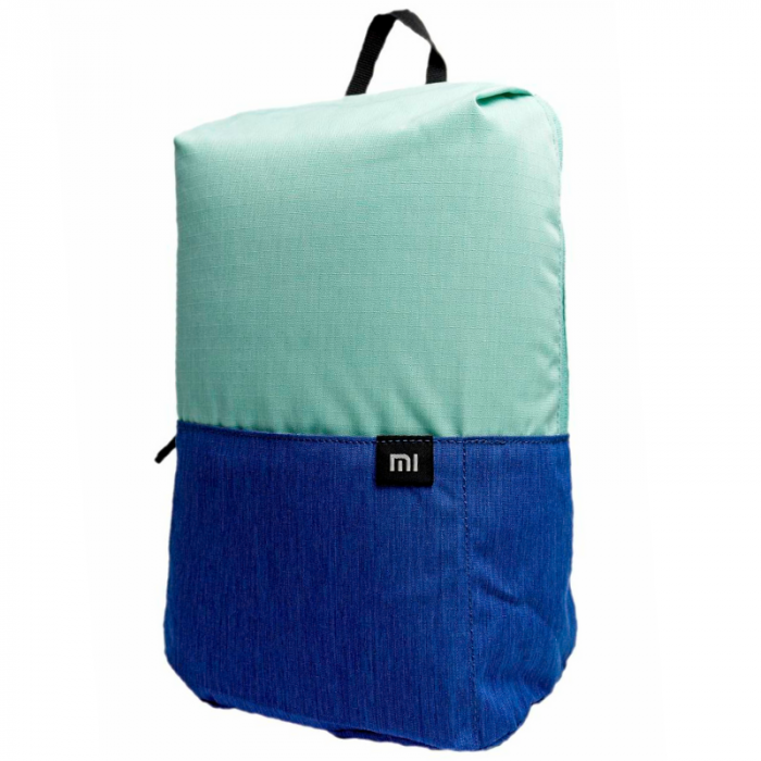 Rucsac Xiaomi Mini Backpack Verde cu Albastru, 7 litri, Rezistent la apa si la uzura, Catarama ajustabila Nx Lite, Buzunar frontal [3]