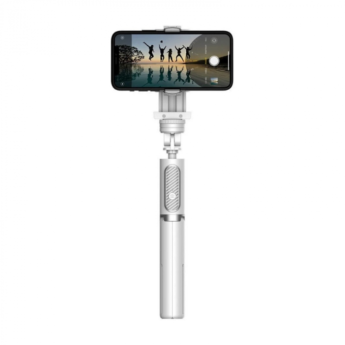 Selfie stick trepied inteligent extensibil cu stabilizator FunSnap Capture Q Alb, Face tracking, Maner detasabil [3]