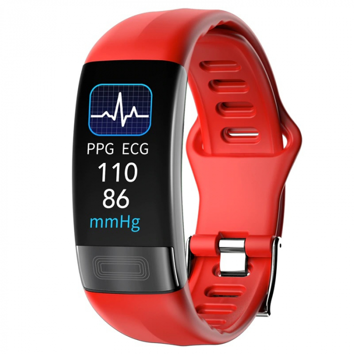 Smartband STAR P11 Plus Rosu, TFT 0.96", EKG, Termometru corporal, Saturatie oxigen, Ritm cardiac, Presiune sanguina, IP67, 130mAh [1]