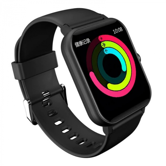 Smartwatch Blackview R3 Max Negru, TFT 1.69" Touch screen, Temperatura corporala, Ritm cardiac, Oxigen SpO2, Contor calorii, IP68, 230mAh [4]