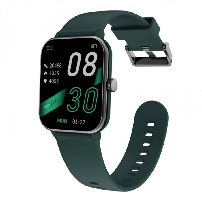 Smartwatch Blackview R3 Max Verde, TFT 1.69" Touch screen, Temperatura corporala, Ritm cardiac, Oxigen SpO2, Contor calorii, IP68, 230mAh [1]
