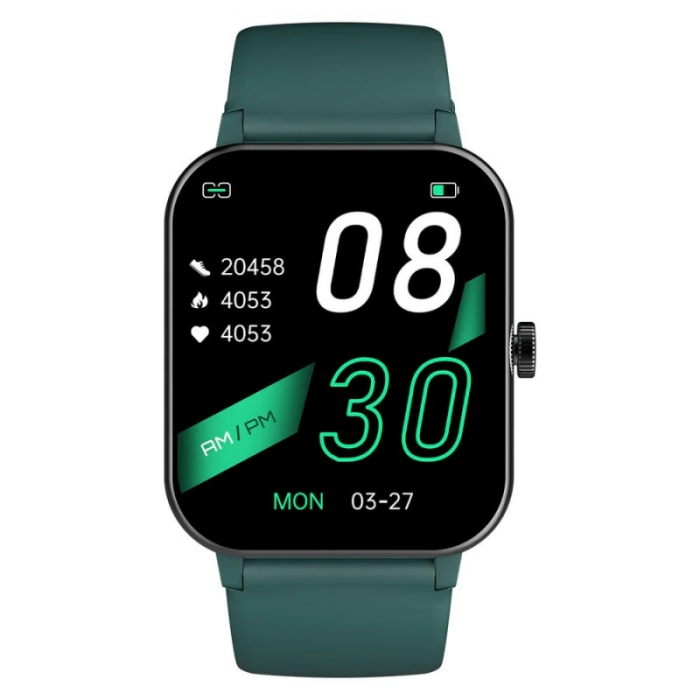 Smartwatch Blackview R3 Max Verde, TFT 1.69" Touch screen, Temperatura corporala, Ritm cardiac, Oxigen SpO2, Contor calorii, IP68, 230mAh [2]