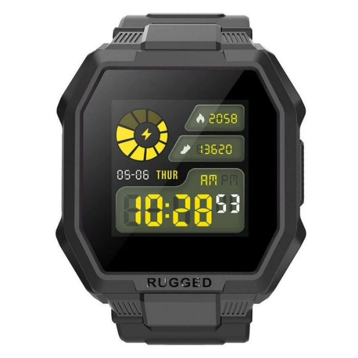 Smartwatch Blackview R6 Negru, TFT LCD 1.3" curbat 3D, GPS, Ritm cardiac, Calorii, Control muzica, Meteo, Waterproof IP68, 280mAh [2]