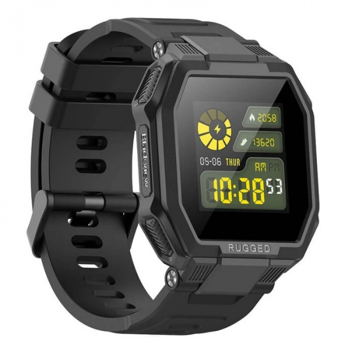 Smartwatch Blackview R6 Negru, TFT LCD 1.3" curbat 3D, GPS, Ritm cardiac, Calorii, Control muzica, Meteo, Waterproof IP68, 280mAh [3]