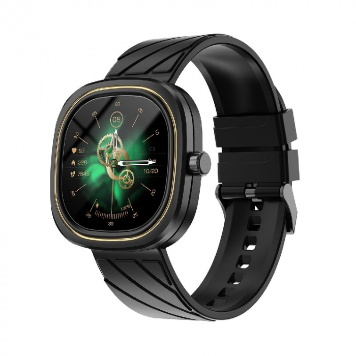 Smartwatch Doogee DG Ares Negru, LCD HD 1.32", Ritm cardiac, Saturatie oxigen, Monitorizare somn, Memento sedentarism, 300mAh [2]