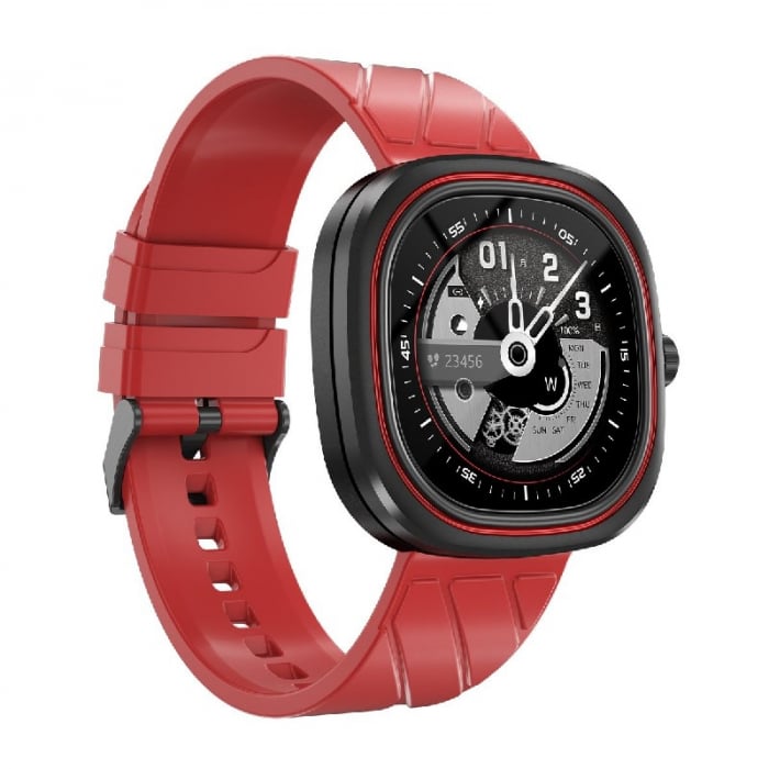 Smartwatch Doogee DG Ares Rosu, LCD HD 1.32", Ritm cardiac, Saturatie oxigen, Monitorizare somn, Memento sedentarism, 300mAh [3]