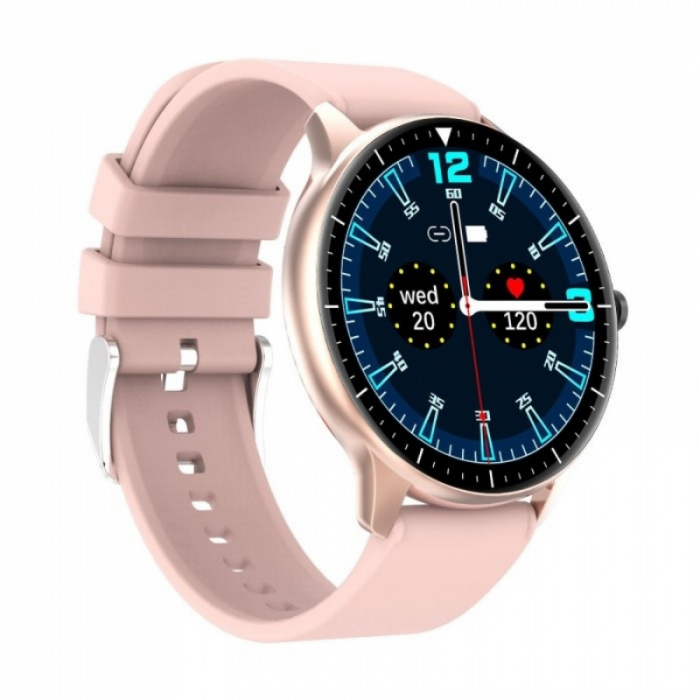 Smartwatch iHunt Watch 6 Titan Roz, 1.28" Full Touch, Termometru, Ritm cardiac, Saturatie oxigen, Tensiune arteriala, Calorii, IP67 [5]
