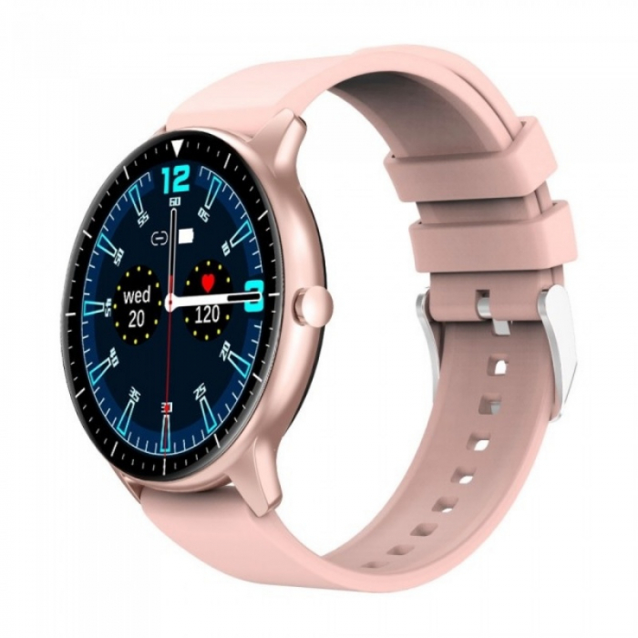 Smartwatch iHunt Watch 6 Titan Roz, 1.28" Full Touch, Termometru, Ritm cardiac, Saturatie oxigen, Tensiune arteriala, Calorii, IP67 [3]