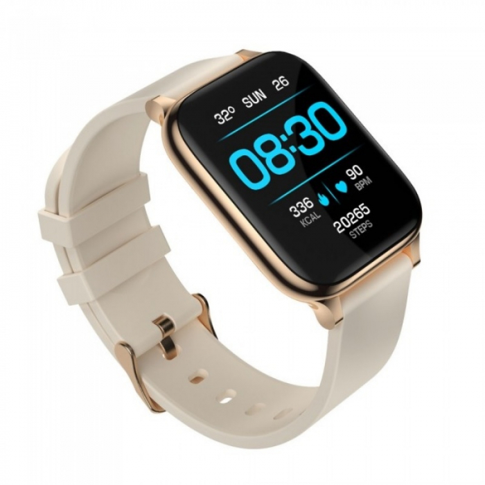 Smartwatch iHunt Watch 7 Titan Gold, 1.7" HD, Ritm cardiac, Saturatie oxigen, Tensiune arteriala, Calorii, IP67, 180mAh [5]