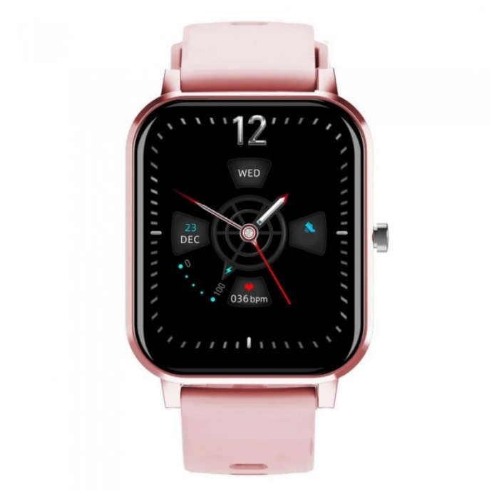Smartwatch iHunt Watch 9 Titan Roz, 1.7" HD, Termometru, Ritm cardiac, Saturatie oxigen, Tensiune arteriala, Calorii, IP67, 200mAh [4]