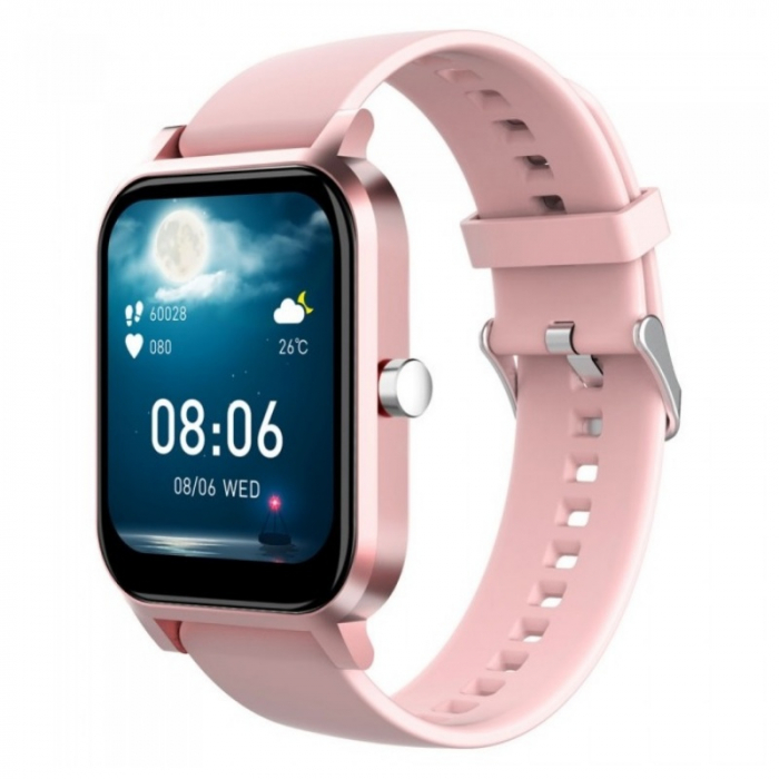 Smartwatch iHunt Watch 9 Titan Roz, 1.7" HD, Termometru, Ritm cardiac, Saturatie oxigen, Tensiune arteriala, Calorii, IP67, 200mAh [7]