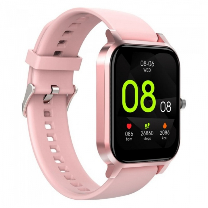 Smartwatch iHunt Watch 9 Titan Roz, 1.7" HD, Termometru, Ritm cardiac, Saturatie oxigen, Tensiune arteriala, Calorii, IP67, 200mAh [5]