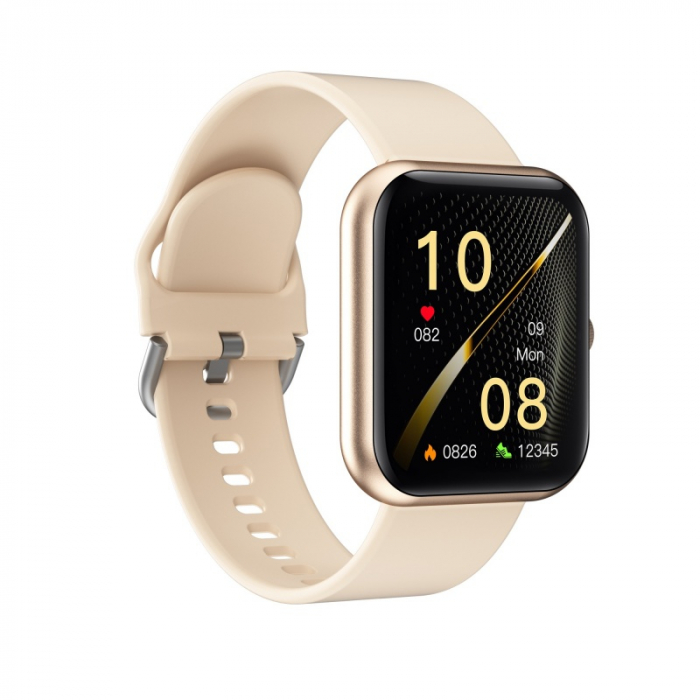 Smartwatch iSEN Watch i8 Gold, IPS 1.7", Ritm cardiac, Presiune sanguina, Saturatie oxigen, Contor calorii, Bluetooth v5.0, IP67, 230mAh [3]