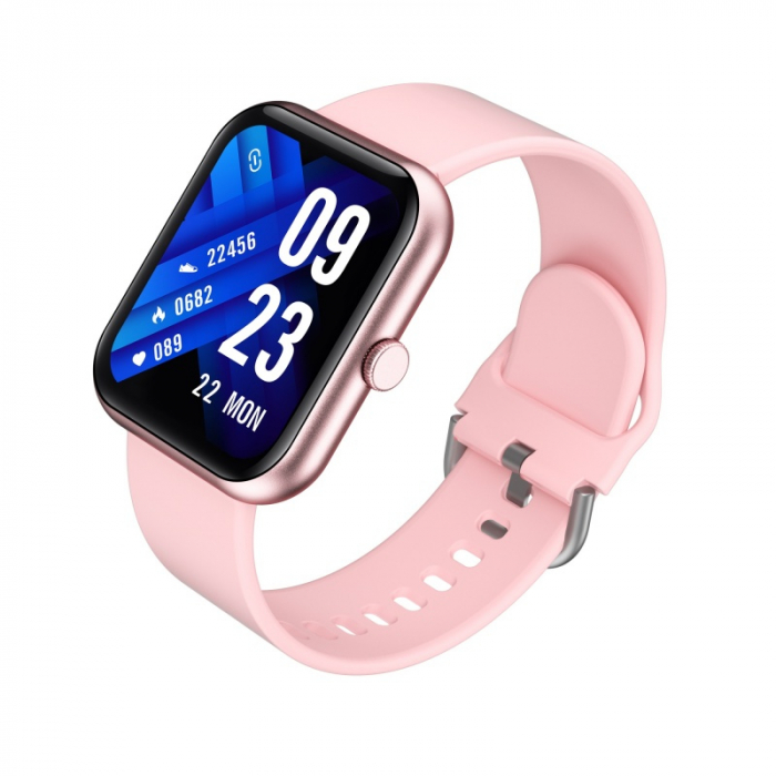 Smartwatch iSEN Watch i8 Roz, IPS 1.7", Ritm cardiac, Presiune sanguina, Saturatie oxigen, Contor calorii, Bluetooth v5.0, IP67, 230mAh [5]