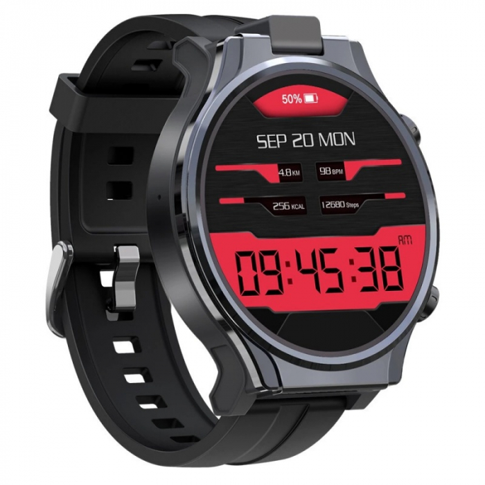 Smartwatch Kospet Prime 2 Negru + bratara piele maro, 4G, IPS 2.1", 4GB RAM, 64GB ROM, Android 10, Sony 13MP, OctaCore, GPS, 1600mAh [7]