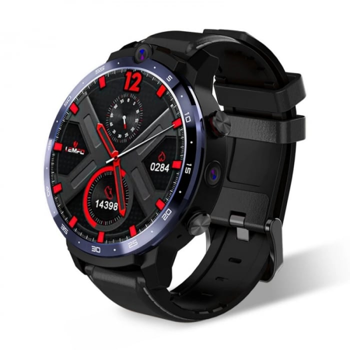 Smartwatch Lemfo LEM12 Pro, 4G, IPS 1.6", 4GB RAM, 64GB ROM, Android 10, MT6762 OctaCore, GPS, Proiectie wireless, 900mAh, Negru [3]