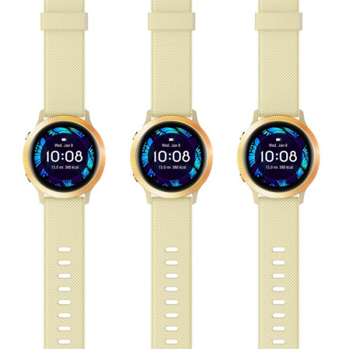 Smartwatch pentru femei Blackview R8 Gold, TFT-LCD 1.09" Touch screen curbat 2.5D, Ritm cardiac, Oxigen, Calorii, IP68, 190mAh [6]