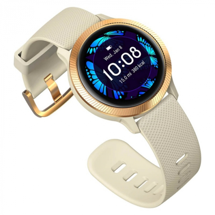 Smartwatch pentru femei Blackview R8 Gold, TFT-LCD 1.09" Touch screen curbat 2.5D, Ritm cardiac, Oxigen, Calorii, IP68, 190mAh [5]