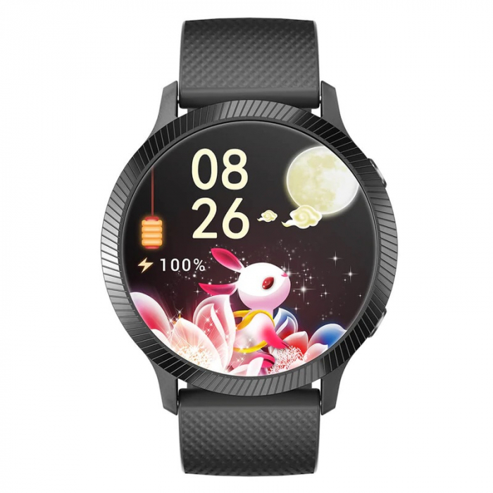 Smartwatch pentru femei Blackview R8 Negru, TFT-LCD 1.09" Touch screen curbat 2.5D, Ritm cardiac, Oxigen, Calorii, IP68, 190mAh [2]
