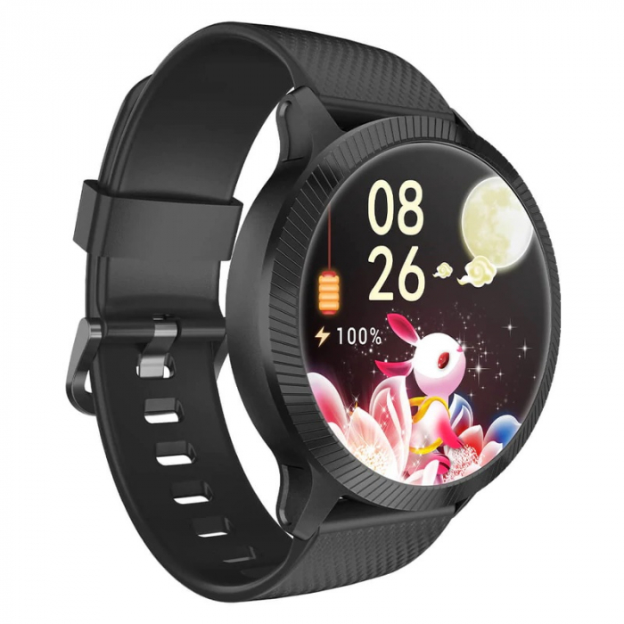 Smartwatch pentru femei Blackview R8 Negru, TFT-LCD 1.09" Touch screen curbat 2.5D, Ritm cardiac, Oxigen, Calorii, IP68, 190mAh [3]