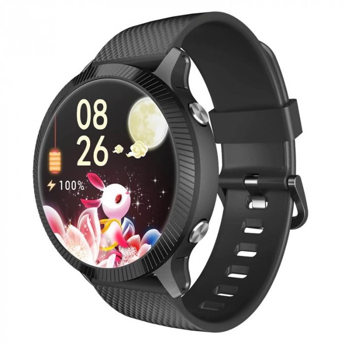 Smartwatch pentru femei Blackview R8 Negru, TFT-LCD 1.09" Touch screen curbat 2.5D, Ritm cardiac, Oxigen, Calorii, IP68, 190mAh [1]