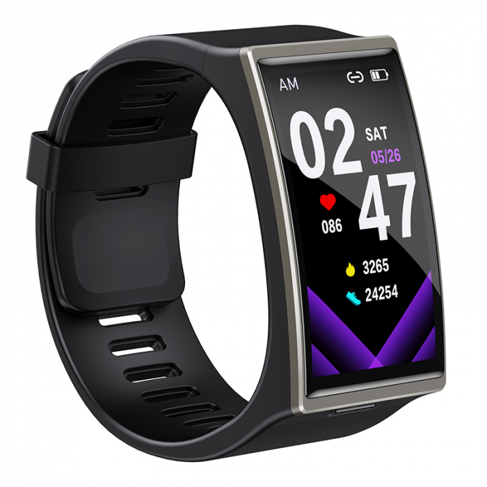 Smartwatch STAR DM12 Gri, LCD 1.91" Touch screen, Ritm cardiac, Contor calorii, Fitness tracker, Monitorizare somn, IP68, 300mAh [3]