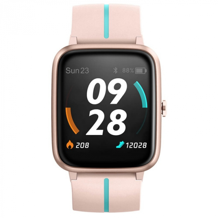 Smartwatch Ulefone Watch GPS Roz cu Albastru, TFT 1.3" touch screen, Ritm cardiac, Monitorizare Menstruatie, Waterproof, Meteo, 210mAh [2]