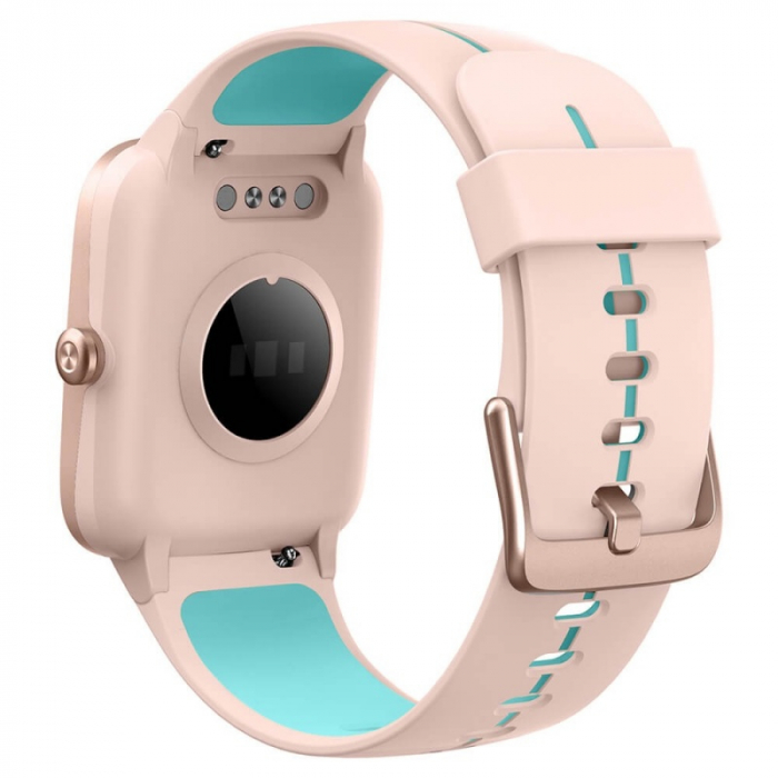 Smartwatch Ulefone Watch GPS Roz cu Albastru, TFT 1.3" touch screen, Ritm cardiac, Monitorizare Menstruatie, Waterproof, Meteo, 210mAh [3]