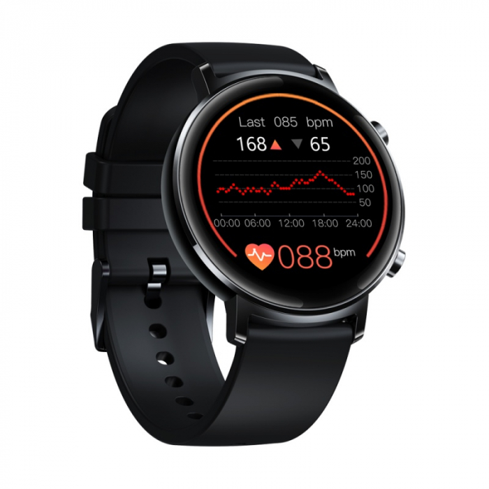 Smartwatch Zeblaze GTR Negru, IPS 1.3", Ritm cardiac, Presiune sanguina, Calorii, Menstruatie, Meteo, Control muzica, 180mAh [3]