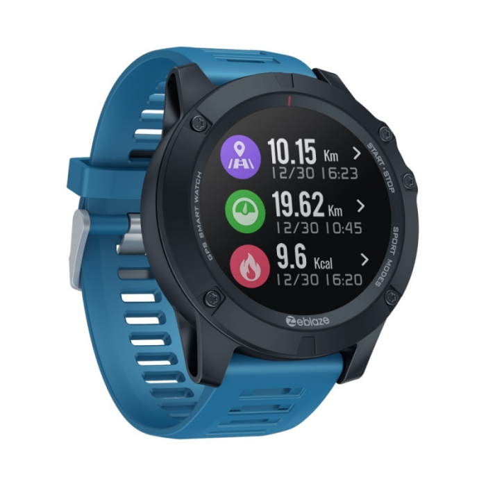 Smartwatch Zeblaze Vibe 3 GPS, IPS 1.3", GPS, Ritm cardiac, Calorii, Meteo, Bluetooth, Waterproof, 280mAh, Albastru [3]
