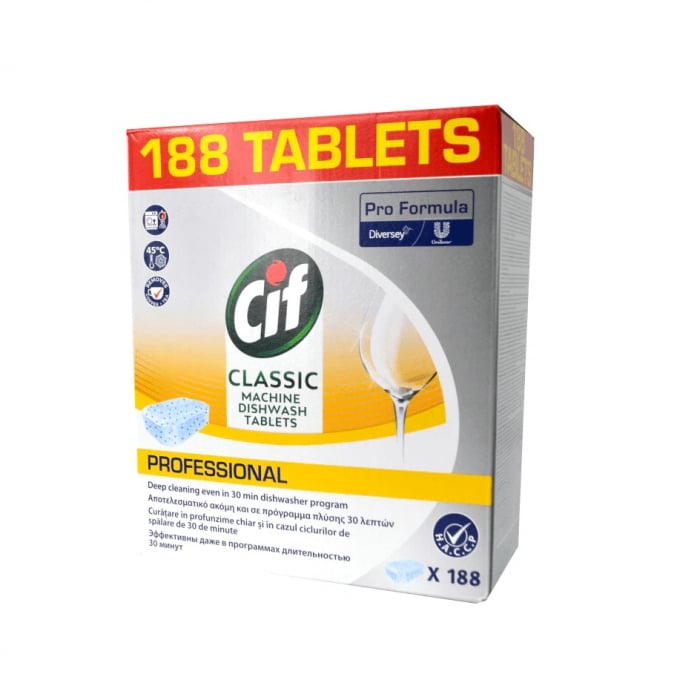 Tablete detergent pentru masina de spalat vase Cif Professional, 188 bucati [2]