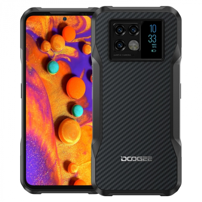 Telefon mobil Doogee V20 Negru, Dual 5G, AMOLED 6.43", Display secundar, 8GB RAM, 256GB ROM, Android 11, Dimensity 700, 6000mAh, Dual SIM [1]