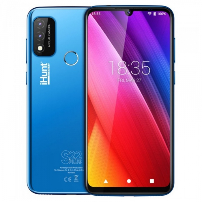 Telefon mobil iHunt S22 Plus Albastru, 4G, IPS 6.1" Waterdrop, 2GB RAM, 16GB ROM, Android 11 GO, Helio A22 QuadCore, 4200mAh, Dual SIM [8]