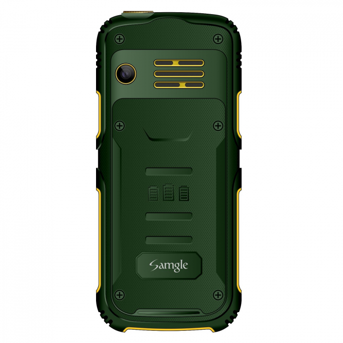 Telefon mobil Samgle Armor, 3G, QVGA 2.0" color, Camera 2.0MP, Bluetooth, FM, Lanterna, 3000mAh, Dual SIM, Stand incarcare cadou, Verde [3]