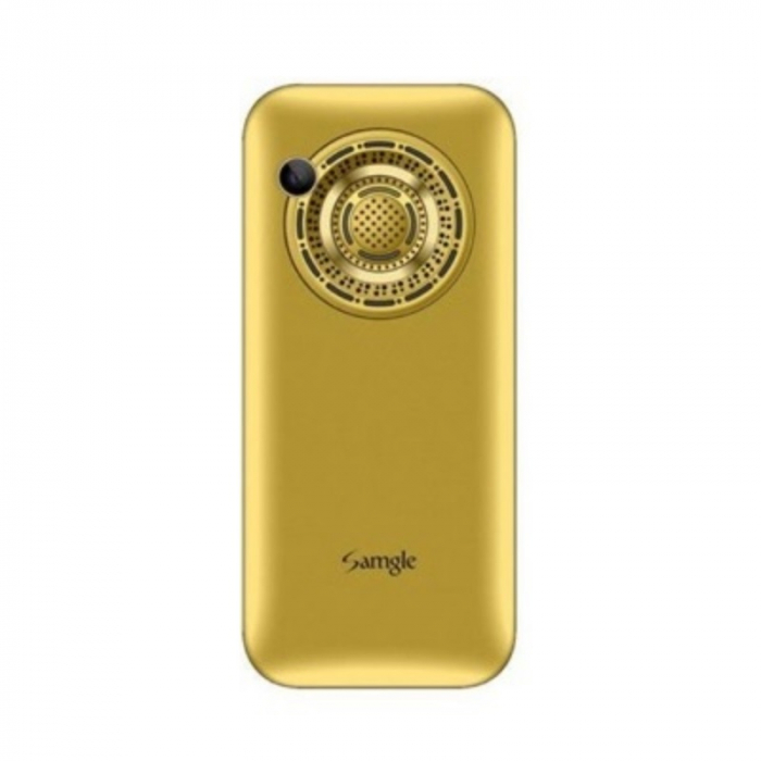 Telefon mobil Samgle Halo, 3G, TFT 2.0" color, Camera 2.0MP, Bluetooth, FM, Lanterna, 3000mAh, Dual SIM, Stand incarcare cadou, Gold [3]