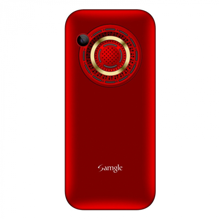 Telefon mobil Samgle Halo, 3G, TFT 2.0" color, Camera 2.0MP, Bluetooth, FM, Lanterna, 3000mAh, Dual SIM, Stand incarcare cadou, Rosu [3]