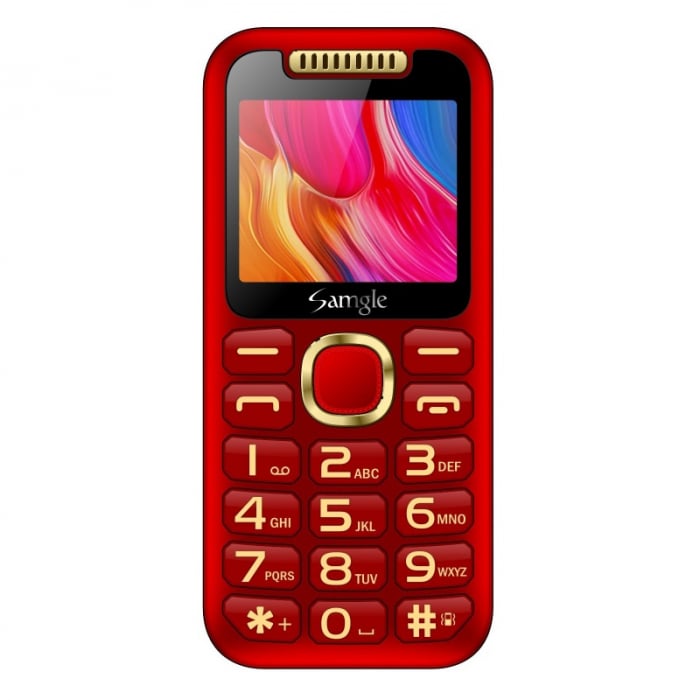 Telefon mobil Samgle Halo, 3G, TFT 2.0" color, Camera 2.0MP, Bluetooth, FM, Lanterna, 3000mAh, Dual SIM, Stand incarcare cadou, Rosu [2]