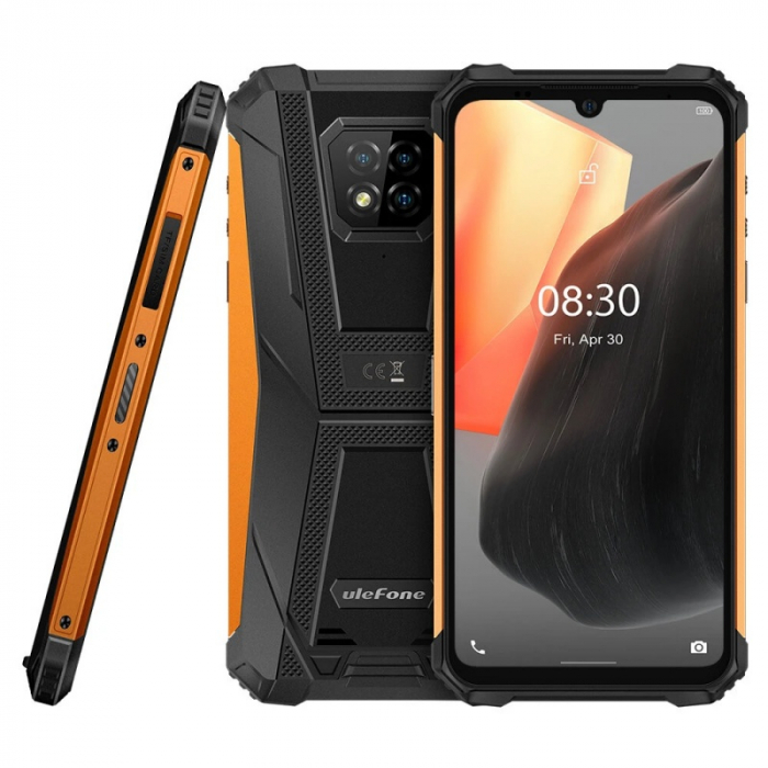 Telefon mobil Ulefone Armor 8 Pro Orange, 4G, 6.1" Waterdrop, 8GB RAM, 128GB ROM, Android 11, Helio P60, NFC, IP68, 5580mAh, Dual SIM [6]