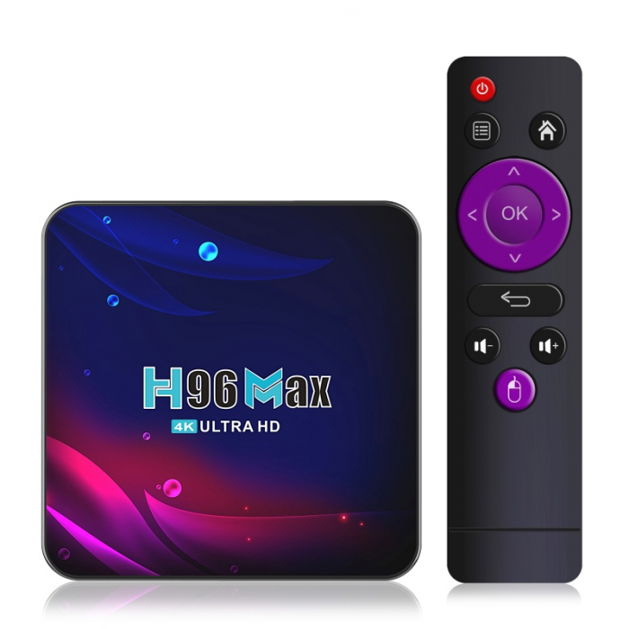 TV Box H96 Max V11 Smart Media Player, 4K, RAM 2GB DDR3, ROM 16GB, Android 11, RK3318 Quad Core, WiFi dual band, Slot Card [1]