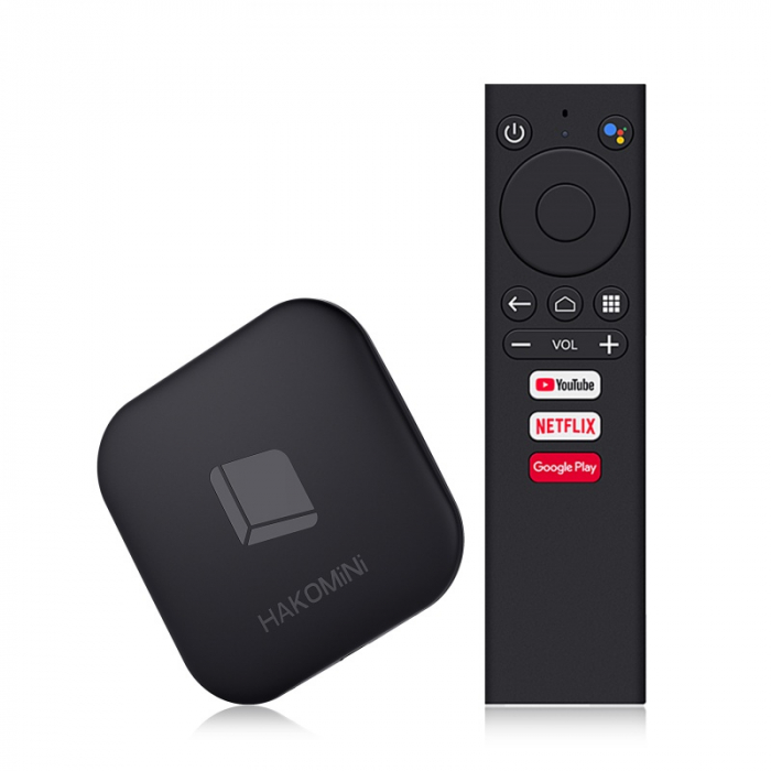 TV Box Hako Mini Smart Media Player Negru, 4K, Certificare Google, RAM 2GB, ROM 8GB, Android 9, Amlogic S905Y2 Quad Core, Control vocal [1]