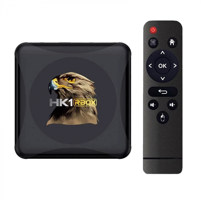 TV Box HK1 RBOX R1 Mini Smart Media Player, 4K, RAM 4GB, ROM 32GB, Android 11.0, Rockchip RK3318 QuadCore, Slot Card, Wi-Fi dual band [1]