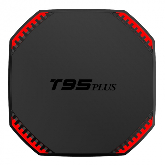 TV Box T95 Plus Smart Media Player Negru, 8K, RAM 8GB, ROM 128GB, Android 11, RK3566 Quad Core, WiFi dual band, Lumini pulsatorii [4]
