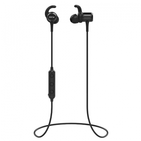 Casti bluetooth in-ear QCY M1c cu guler, 32Ω, Microfon, Control pe fir, Magnetice, Bluetooth v5.0, 90mAh, Negru [3]