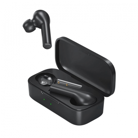Casti wireless HiFi semi-in-ear QCY T5S TWS cu cutie de incarcare si transport de 600mAh, Game mode, Bluetooth v5.0, DSP, IPX5, Negru [2]