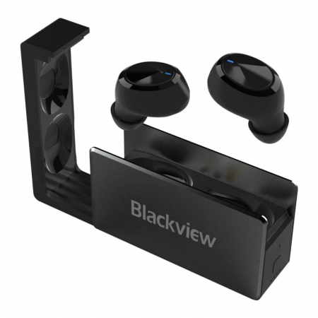Casti wireless in-ear Blackview AirBuds 2 TWS Negru, Control tactil si vocal, Bluetooth v5.0, Master-Slave Switch, Reducere zgomot [0]