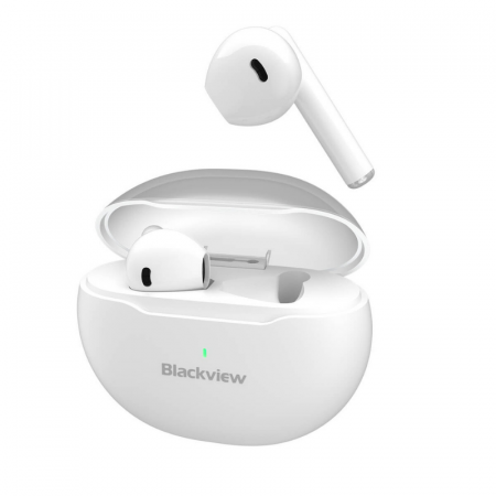 Casti wireless semi-in-ear Blackview AirBuds 6 TWS Alb cu cutie de incarcare, Control tactil, Bluetooth v5.3, IPX7 [2]