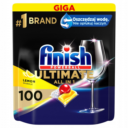 Detergent capsule pentru masina de spalat vase Finish All in 1 Ultimate Lemon, 100 tablete [0]