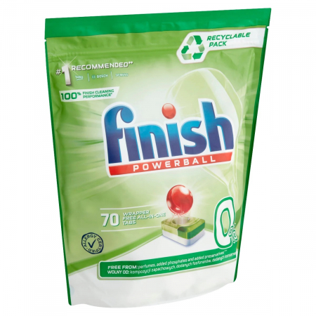 Detergent pentru masina de spalat vase formula 0% Finish Powerball, 70 spalari [1]